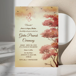 Invitación Casa hindú que calienta a Griha Pravesh