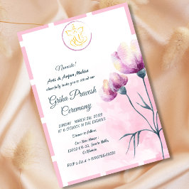 Invitación Casa hindú que calienta a Griha Pravesh