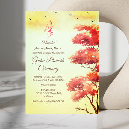 Invitación Casa hindú que calienta a Griha Pravesh