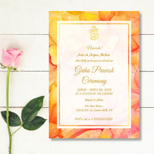 Invitación Casa hindú que calienta a Griha Pravesh