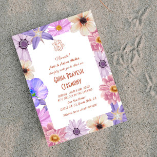 Invitación Casa hindú que calienta a Griha Pravesh