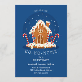 Invitación Casa Ho-Ho-Home Navidades Cute Gingerbread