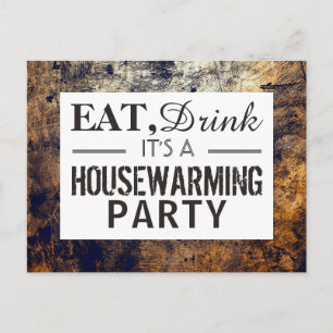 Invitación Casa Nueva Comer, Beber Casa Tierra Mar