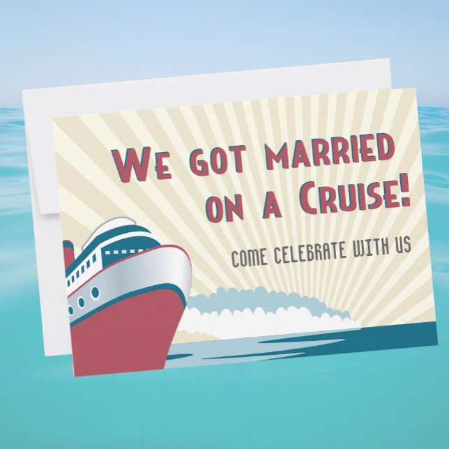 Invitación Casado en una fiesta de boda de crucero (Subido por el creador)