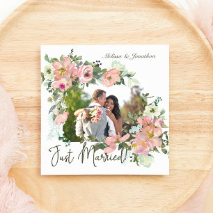 Invitación Casados Floral Blush y Cáscara de Huevo