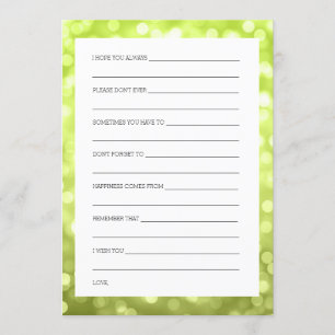 Invitación Casar la ducha desea luces chartreuses del