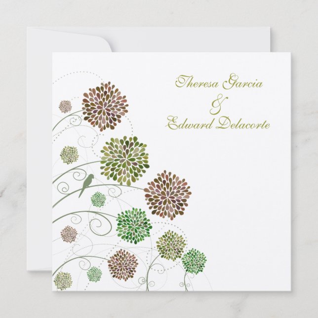 Invitación Casar los aguilones verdes personalizó la (Anverso)