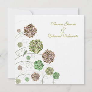 Invitación Casar los aguilones verdes personalizó la