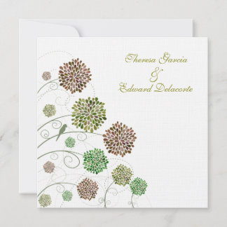 Invitación Casar los aguilones verdes personalizó la