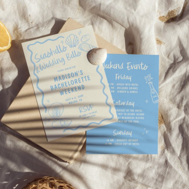 Invitación Casas de mar y campanas Bodas Bachelorette (Subido por el creador)