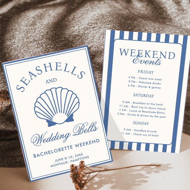 Invitación Casas de mar y campanas Bodas Bachelorette Itinera (Subido por el creador)