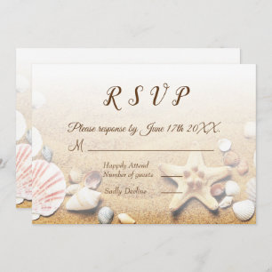 Invitación Casas de Starfish Tropical Beach Wedding RSVP