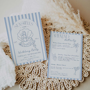 Invitación Casas Marinas Y Bachillerato Costero De Bodas
