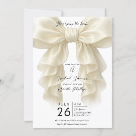 Invitación Cascada de Crema Ruffle Nudo de Lazos Regalo de Bo