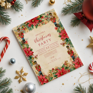 Invitación Cascanueces Navideño Antiguo