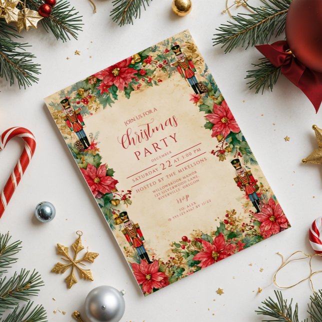 Invitación Cascanueces Navideño Antiguo (Subido por el creador)