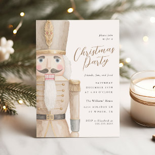 Invitación Cascanueces neutral Elegante Fiesta de Navidad