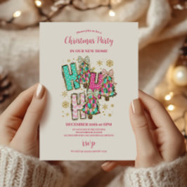 Invitación Cascanueces Retro Rosa Navidad