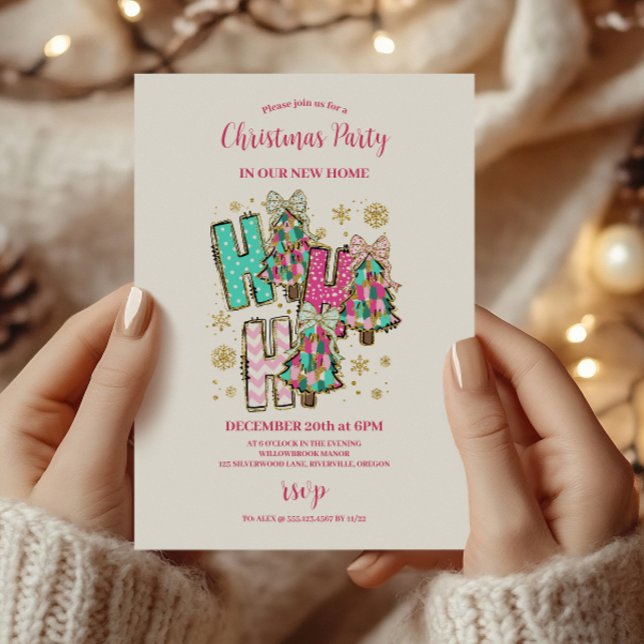 Invitación Cascanueces Retro Rosa Navidad  (Subido por el creador)
