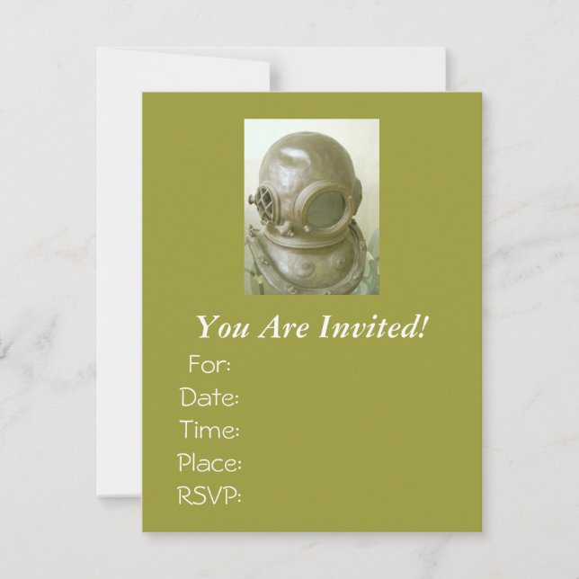 Invitación Casco antiguo de Scuba (Anverso)