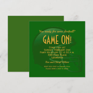 Invitación Casco de Fútbol Verde