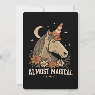 Invitación Casi Mágico Payaso Caballo Unicornio