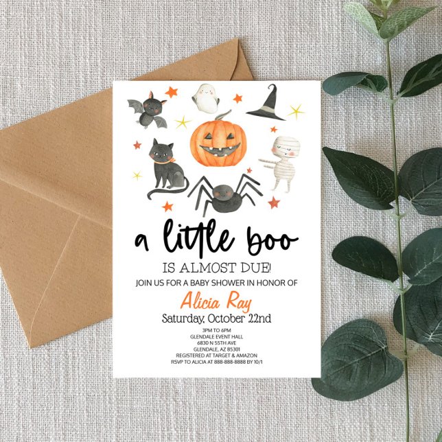 Invitación ¡Casi Se Debe Un Pequeño Boo! Halloween de Baby Sh (Subido por el creador)