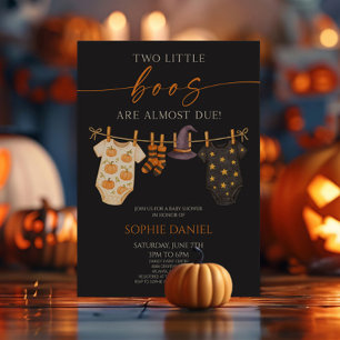 Invitación ¡Casi Se Deben Dos Pequeños Boos! Baby Shower de g