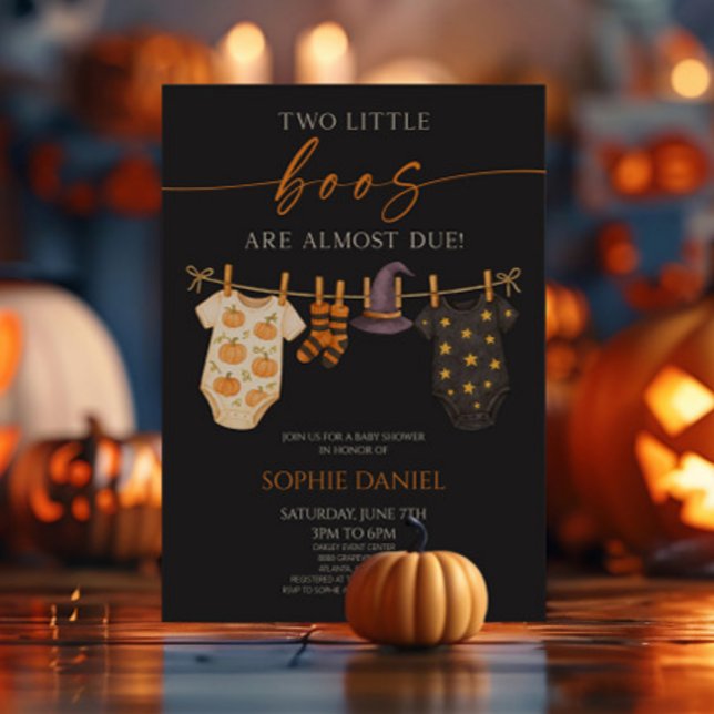 Invitación ¡Casi Se Deben Dos Pequeños Boos! Baby Shower de g (Subido por el creador)