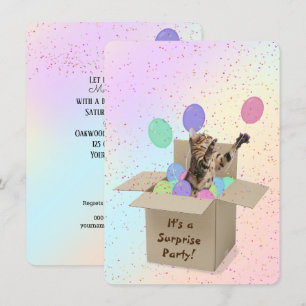 Invitación Casilla del gato Bengal de la fiesta de cumpleaños