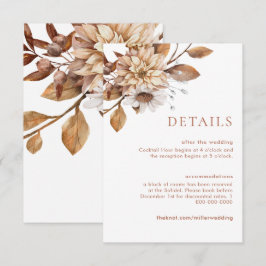 Invitación Casillas de gabinete de Boda floral de Terracotta