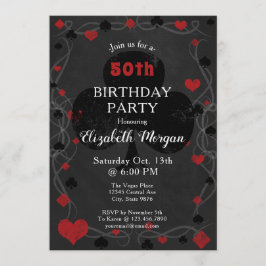 Invitación Casino/50.a fiesta de cumpleaños de Las Vegas