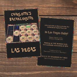 Invitación Casino Bachelorette Party En Las Vegas Black
