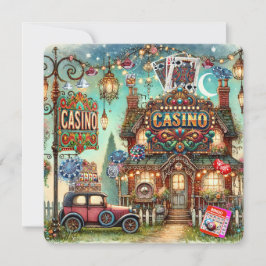 INVITACIÓN CASINO . CARTAS. BINGO