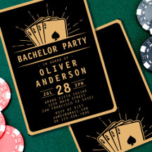 Casino de cartas de póquer de Bachelor Party moder