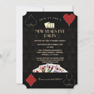 Invitación Casino Las Vegas Gold Great Gatsby New Yve