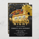 Invitación Casino Night Birday Party Black Gold<br><div class="desc">Fiesta de la noche del Casino Diseño de Oro Negro. Los productos que coincidan pueden encontrarse en la colección Fiesta del Casino. Si tiene alguna pregunta,  no dude en ponerse en contacto conmigo.</div>