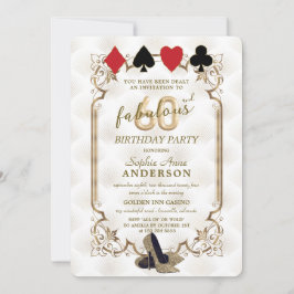 Invitación Casino Vegas Art Deco 60 y fabuloso cumpleaños