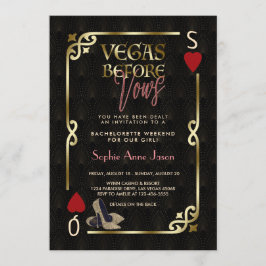 Invitación Casino Vegas Before Vows Gran Gatsby Bachelorette