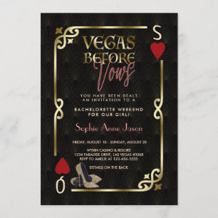 Invitación Casino Vegas Before Vows Gran Gatsby Bachelorette