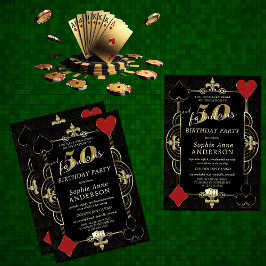 Invitación Casino Vegas Poker 50 y fabulosa fiesta de cumplea