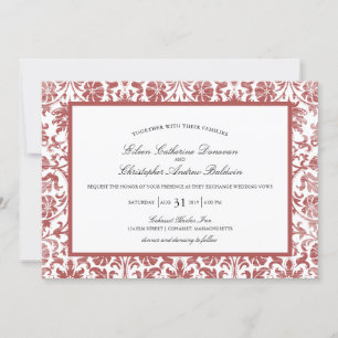 Invitación Caso de encaje vintage  Boda