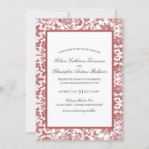 Invitación Caso de encaje vintage  Boda
