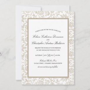 Invitación Caso de encaje vintage  Boda