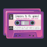 Invitación CASSETTE CINTA moderna vintage disco cumpleaños pú<br><div class="desc">por kat massard >>> https://linktr.ee/simplysweetpaperie <<< Un diseño de cinta retro para tu BIRTHDAY - diseño original perfecto para un TIP fiesta vintage o disco de 70 o 80's: 1. Para cambiar/mover gráficos y fuentes y añadir más texto, pulse el botón "personalizar". - - - - - - - -...</div>