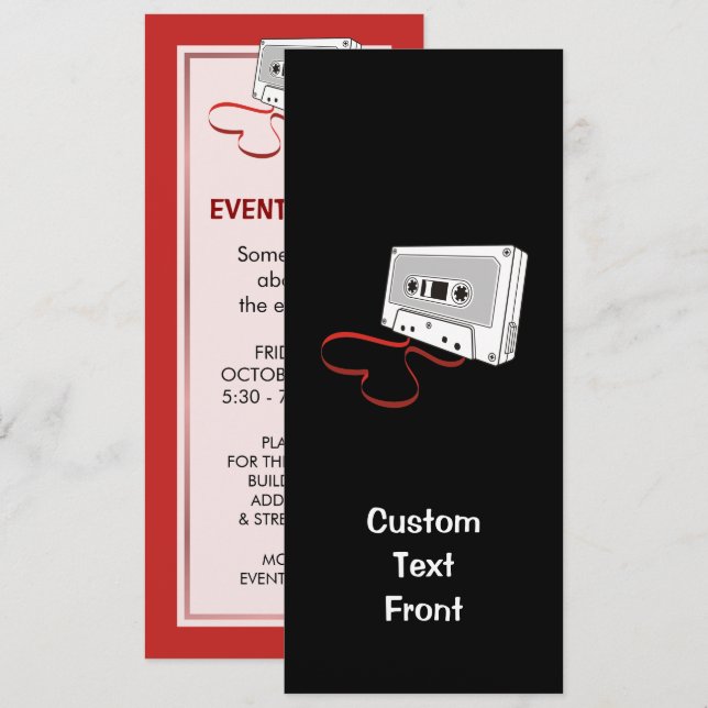 Invitación Cassette de audio (Anverso / Reverso)
