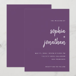 Invitación Cassis de escritura Minimalista moderna | BODA