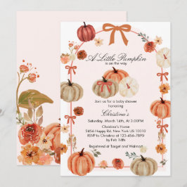 Invitación Casta Bow Bompkin Babyducha