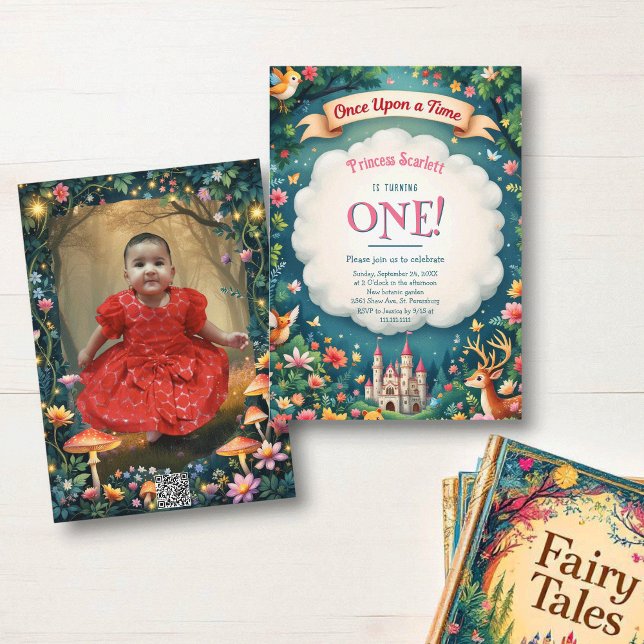 Invitación Castillo de Bosque Caprichoso Cumpleaños de Cuento (Subido por el creador)