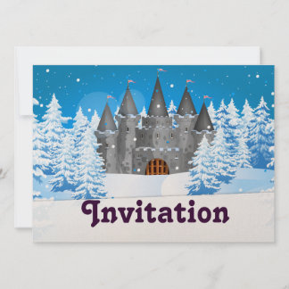 Invitación castillo de cola blanca Winter